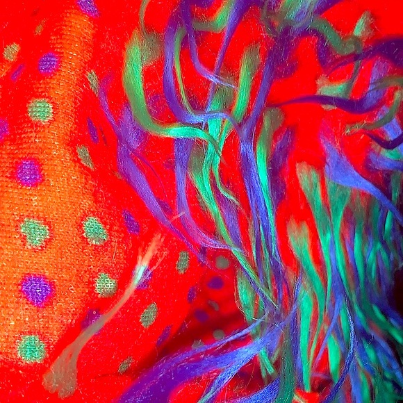 Vtg Deadstock I❤️Raves FLUFFIES & Matching glovies!! NWT EXTREMELY RARE - Picture 3 of 7